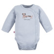 Zavinovací body Puppy Playtime modré s dlouhým rukávem Eevi - Vel. 56