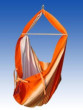 Hacka závěsná textilní houpačka - kolébka Klasik - Oranžové pruhy