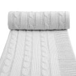 Dětská pletená deka copankový vzor T-Tomi - White