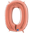 Foliový balonek - Nafukovací číslice Rose Gold 66 cm