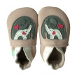 Kožené capáčky Barefoot Vel. L (12-18 měs.) Hopi Hop - Máma a slůně