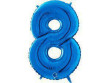 Fóliový balónek modrá 66 cm číslice - 8