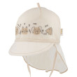 Letní kšiltovka vázací s plachetkou béžová pejsek a kočička RDX - Vel. 42