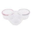Skleněné misky s víčky B-Glass Bowls 280 ml Bo Jungle - White/Grey/Pink