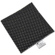 Nahřívací polštářek z třešňových pecek 15x15cm  - Dots black