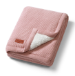Zateplená bavlněná pletená deka Babyono - Růžová