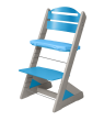 Dětská rostoucí židle Jitro Plus ŠEDÁ VÍCEBAREVNÁ - Světle modrá