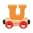 Vagónek dřevěné vláčkodráhy Bigjigs Rail - Písmeno U