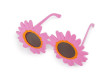 Karnevalové brýle květy - růžová