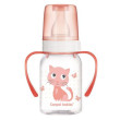Láhev s úchyty Cute animals 120 ml Canpol babies - Růžová