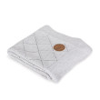 Pletená deka v dárkovém balíčku 90 x 90 cm Rýžový vzor Ceba - Světle šedá