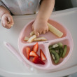 Silikonový dělený talířek s přísavkou BabyOno - Pink