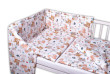 3-dílná sada Mantinel s povlečením Pohádková zvířátka bílá Baby Nellys - 120x90 cm