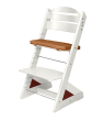 Dětská rostoucí židle Jitro Plus bílá - Mahagon klín + hnědý