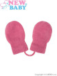 Dětské zimní rukavičky New Baby se šňůrkou - Růžové