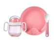 Dětská jídelní sada Mio 3-dílná - Deep Pink