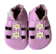 Kožené capáčky Barefoot Vel. M (6-12 měs.) Hopi Hop - Sandálky Lila