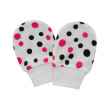 Rukavice bavlna potisk puntík růžová Esito - Vel. 56