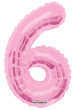 Nafukovací číslice růžová 35 cm - 6