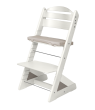 Dětská rostoucí židle Jitro Plus bílá - Šedý klín + šedý