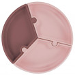Talíř Puzzle silikonový s přísavkou Minikoioi - Pink / Rose