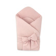 Elegantní mušelínová zavinovačka s vázáním Nature 75x75 cm - Pudrově růžová