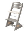 Dětská rostoucí židle Jitro Plus Šedá - Přírodní klín + lněný