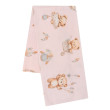 Flanelová plena s potiskem 70 x 80 cm New Baby - Teddy bear pink