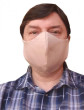 Látková respirační rouška - maska pro dospělé pánská - Hnědá - biobavlna