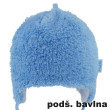 Kojenecká bavlněná vázací čepice s podšívkou RDX - Modrá Vel. 0