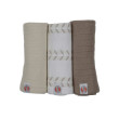 Swaddler Solid Matcha 3balení 70 x 70 cm Lodger - Birch