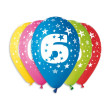 Balónky s čísly 5 ks - 6