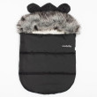 Luxusní zimní fusak s kapucí s oušky New Baby Alex Fleece - Black