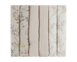 Pleny mušelínové 30 x 30 cm 6 ks KikkaBoo  - Secret Garden Beige
