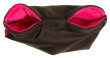 Rukávník na kočárek kojenecká plyš + polyester  - Černá + růžová na zip
