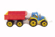 Traktor s vlekem 53cm na volný chod - Červenomodrý