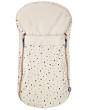 Letní fusak z bio bavlny do kočárku i autosedačky  - motiv puntíků