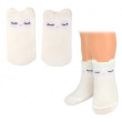 Bavlněné ponožky Smajlík 3D - smetanové - 1 pár - Vel. 56-62