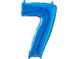 Fóliový balónek modrá 66 cm číslice - 7
