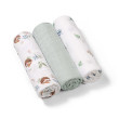 Mušelínové plenky Super Soft růžové 3 ks 70x70 cm BabyOno - Ježek