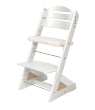 Dětská rostoucí židle Jitro Plus bílá - Přírodní klín + lněný