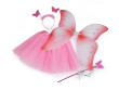 Karnevalový kostým - motýlí víla - Růžovo-bílá