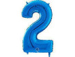 Fóliový balónek modrá 66 cm číslice - 2
