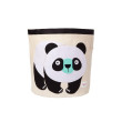 Koš na hračky 3 Sprouts - Panda Black & White