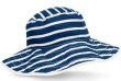 Dětský klobouček s UV BABY Striped oboustranný - Modrý