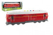 Lokomotiva/Vlak červená plast 35 cm na baterie se zvukem se světlem