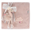 Mazlící deka Baby Fehn Lazy - plameňák pink