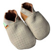 Kožené capáčky děrované Barefoot Vel. XL (18-24 měs.) Hopi Hop - Béžové
