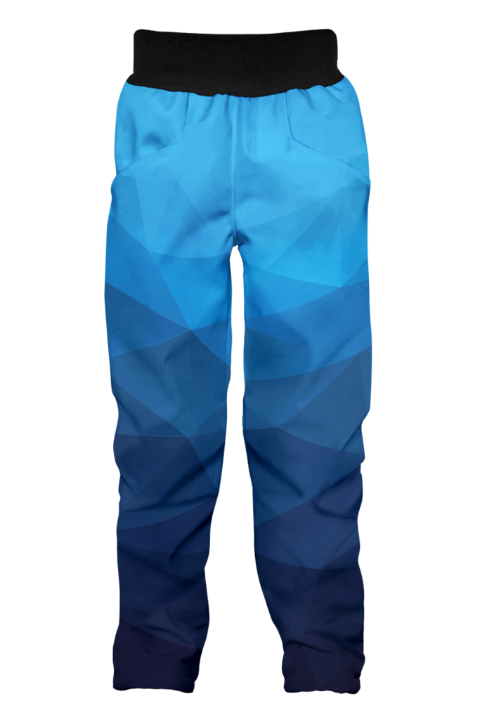 Wamu Softshellové kalhoty dětské Mozaika modrá