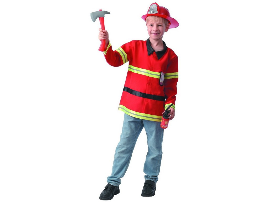 MADE Kostým na karneval - hasič, 130 - 140 cm